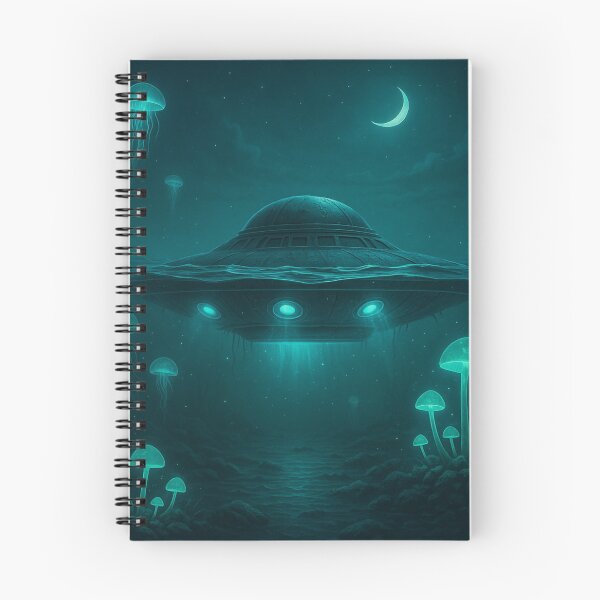 Item preview, Bioluminescent UFO Beneath the Waves designed and sold by ArtFlow1.
