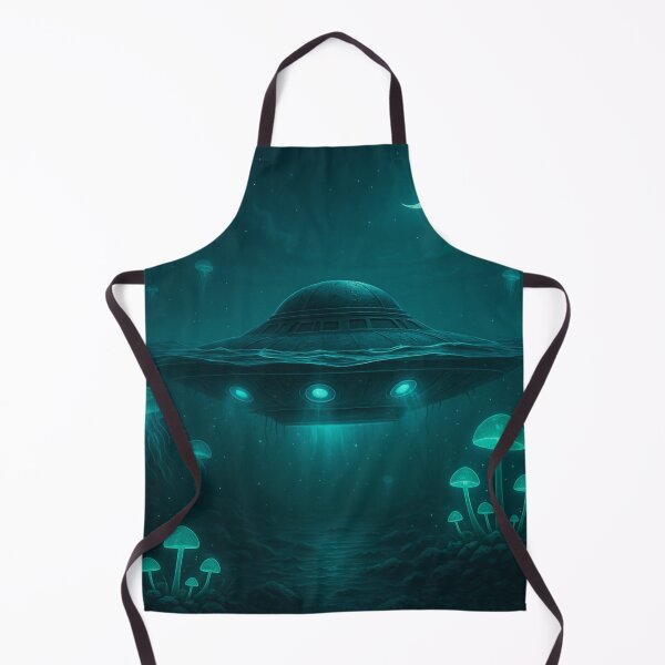 Item preview, Bioluminescent UFO Beneath the Waves designed and sold by ArtFlow1.