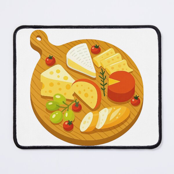 Item preview, Cheese Board with Grapes and Tomatoes Food Illustration designed and sold by ArtfulWeave.