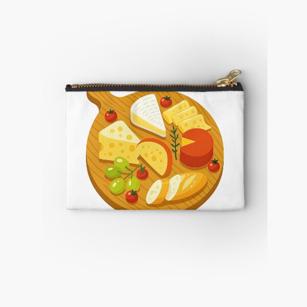 Item preview, Cheese Board with Grapes and Tomatoes Food Illustration designed and sold by ArtfulWeave.