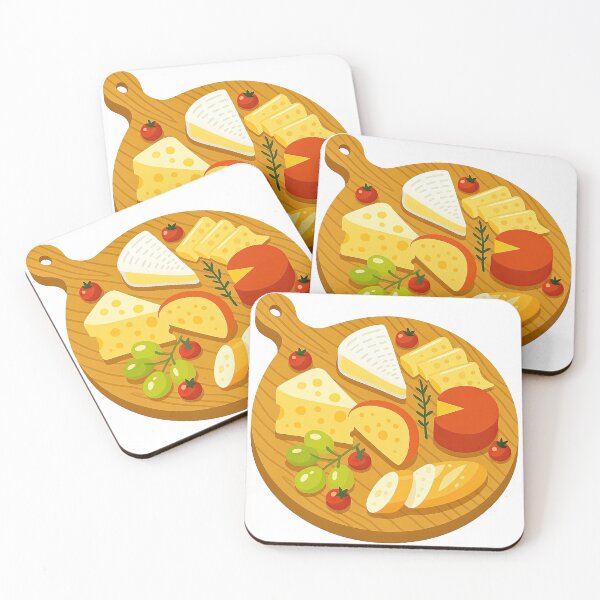 Item preview, Cheese Board with Grapes and Tomatoes Food Illustration designed and sold by ArtfulWeave.