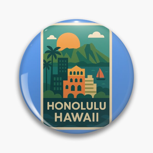 Item preview, Honolulu Hawaii designed and sold by Broken Antler Designs .
