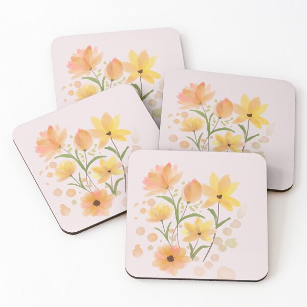 Item preview, Golden Hour Wildflowers Yellow Watercolour Bouquet designed and sold by lovelynong.