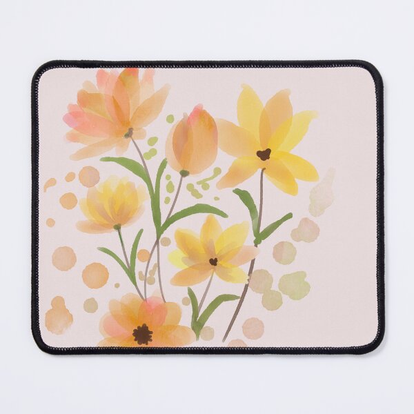 Item preview, Golden Hour Wildflowers Yellow Watercolour Bouquet designed and sold by lovelynong.