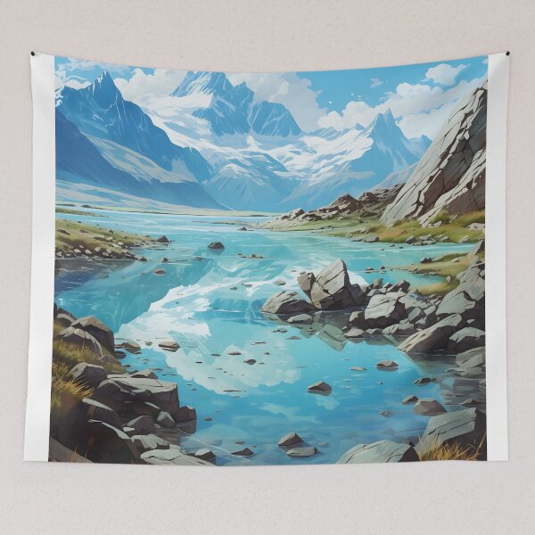 Item preview, Skaftafell Iceland Glacier Lake Mountain Reflection designed and sold by LaFabricaArt.