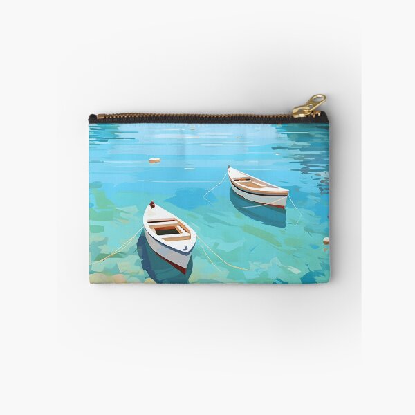 Item preview, Rhodes Greece Lindos Bay Turquoise Vintage Boats designed and sold by LaFabricaArt.
