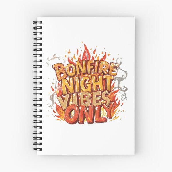 Item preview, Bonfire Night Vibes Only PNG | Fire Lettering Art for November 5th designed and sold by Sidra Official Art.