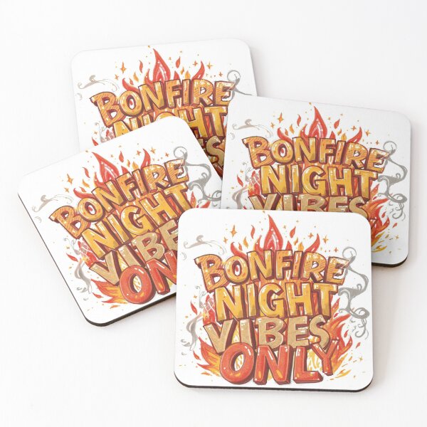 Item preview, Bonfire Night Vibes Only PNG | Fire Lettering Art for November 5th designed and sold by Sidra Official Art.