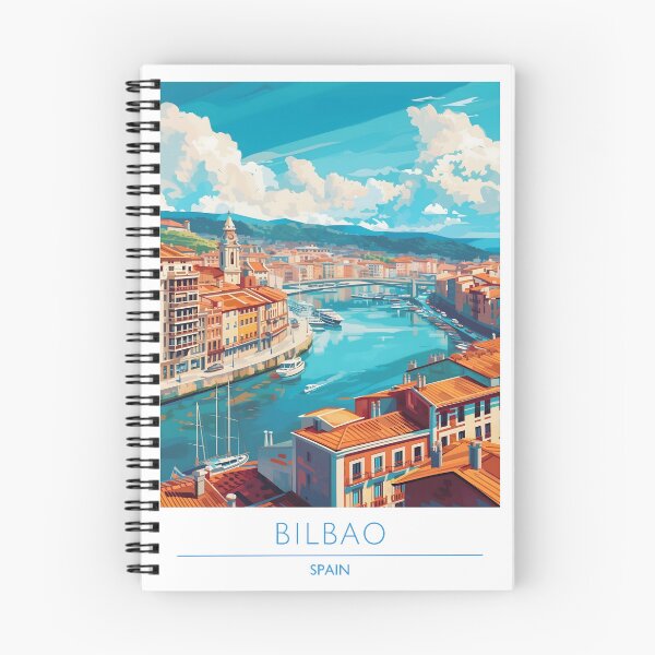 Item preview, Bilbao Spain Casco Viejo Nervion River Vintage designed and sold by LaFabricaArt.