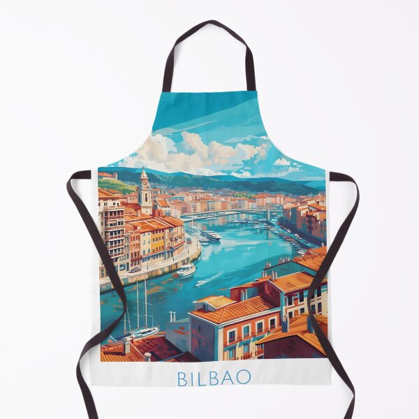 Item preview, Bilbao Spain Casco Viejo Nervion River Vintage designed and sold by LaFabricaArt.