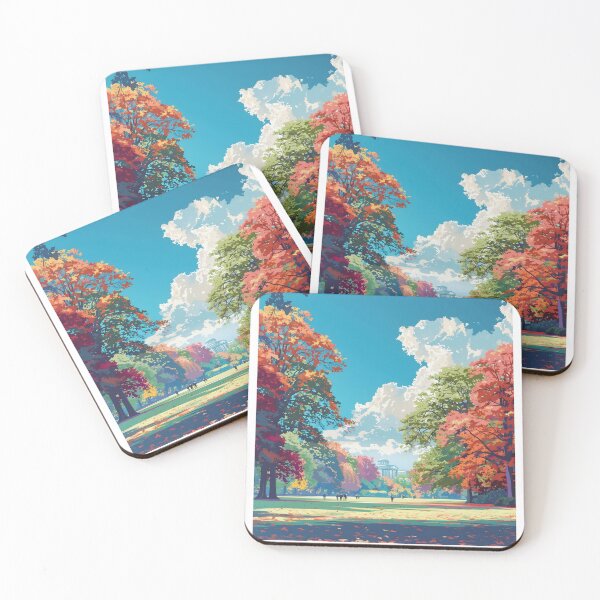 Item preview, Phoenix Park Dublin Autumn Foliage Vintage Poster designed and sold by LaFabricaArt.