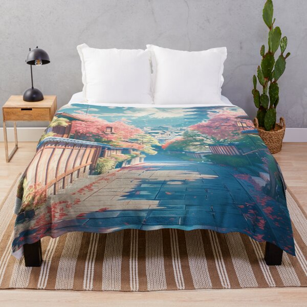 Item preview, Kyoto Pagoda Cherry Blossom Vintage Japan Street designed and sold by LaFabricaArt.