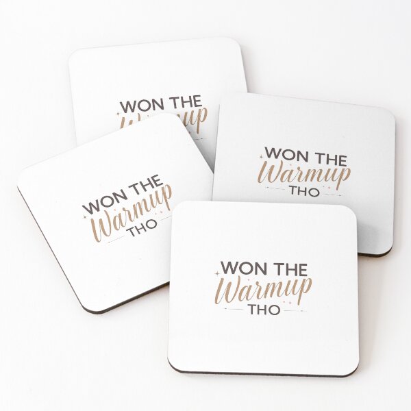 Item preview, Won the Warmup Tho gold tone graphic text designed and sold by MoGhoine.
