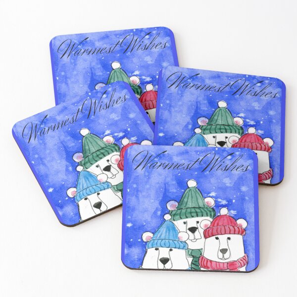 Item preview, Three Bears in Hats send warmest Wishes designed and sold by Artbydekloe.