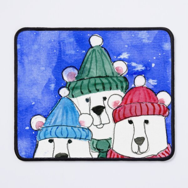Item preview, Three Bears in Hats send warmest Wishes designed and sold by Artbydekloe.