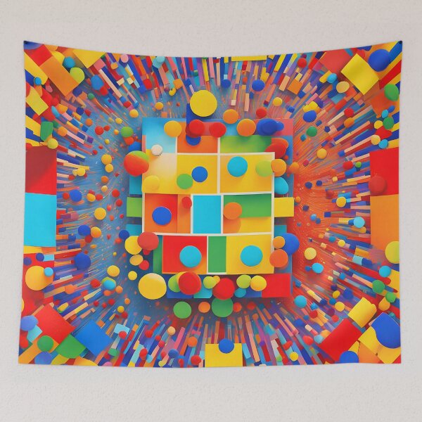 Item preview, Chromatic Explosion – Vibrant Pop Art Splash designed and sold by PawPrintedArt.