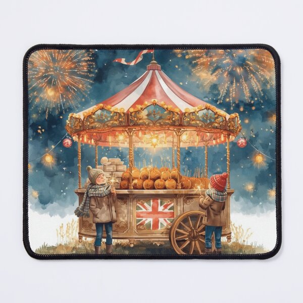 Item preview, Fairground Sparks | Cozy Bonfire Night Market & Fireworks Illustration designed and sold by Sidra Official Art.
