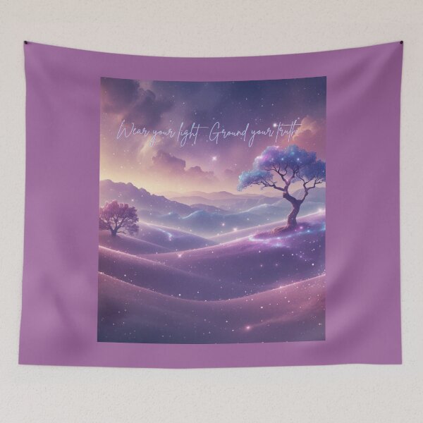 Item preview, Wear Your Light. Ground Your Truth — Mystical Cosmic Landscape designed and sold by The Healing Key  - Art • Spirit • Transformation • .