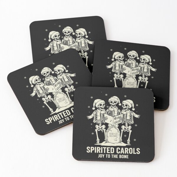 Item preview, Spirited carols Funny Sarcastic Christmas Festive Skeleton - Merry Christmas Skeleton  designed and sold by Muse Merch.