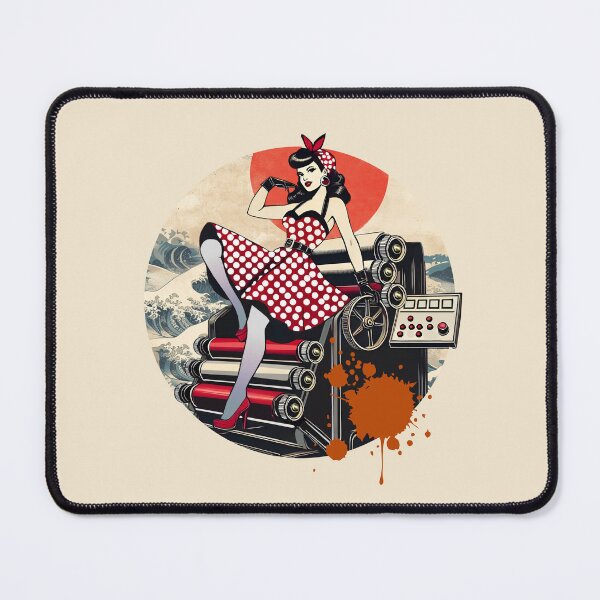 Item preview, Vintage Printing Press Pinup Girl designed and sold by kaszczyszko.