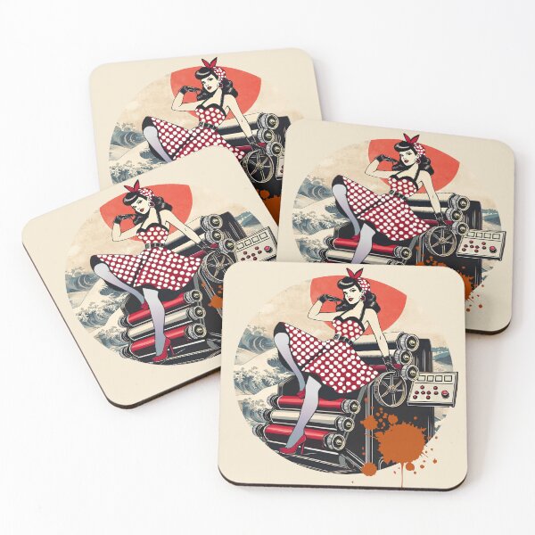 Item preview, Vintage Printing Press Pinup Girl designed and sold by kaszczyszko.