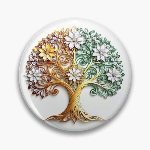 Item preview, Floral Tree of Life with Gold designed and sold by Sharon Schwalbe.