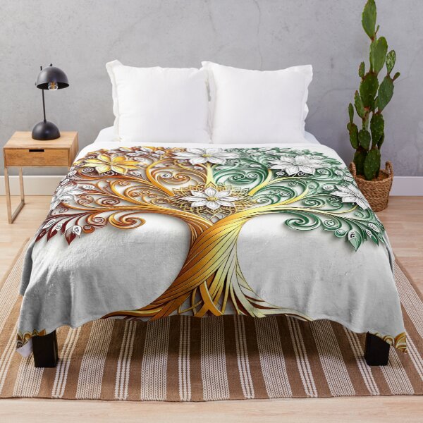 Item preview, Floral Tree of Life with Gold designed and sold by Sharon Schwalbe.