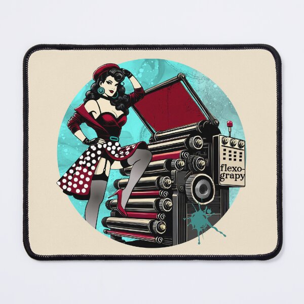 Item preview, Retro Pinup Flex Press Girl designed and sold by kaszczyszko.