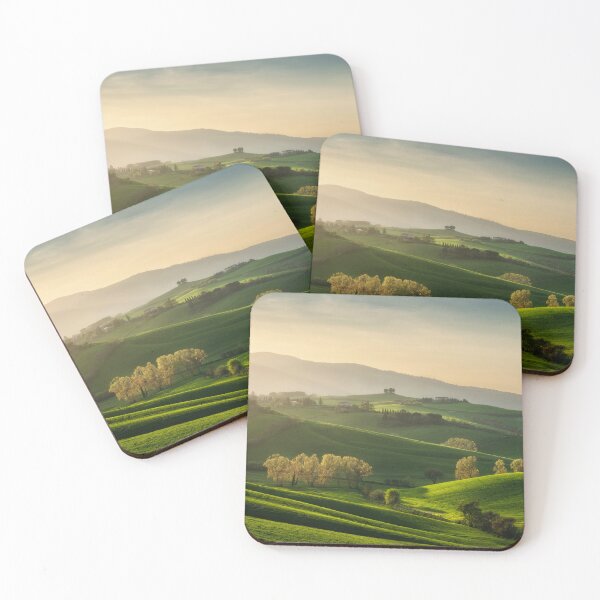 Item preview, Tuscan Rolling Hills at Sunset, Orciano Pisano Spring Landscape Photography designed and sold by Stefano Orazzini.