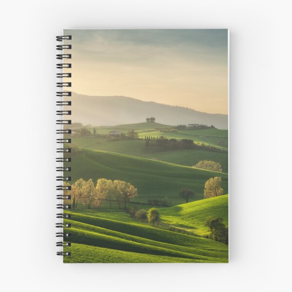 Item preview, Tuscan Rolling Hills at Sunset, Orciano Pisano Spring Landscape Photography designed and sold by Stefano Orazzini.