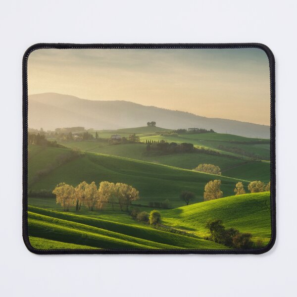 Item preview, Tuscan Rolling Hills at Sunset, Orciano Pisano Spring Landscape Photography designed and sold by Stefano Orazzini.
