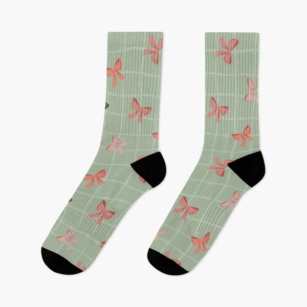 Item preview, Coquette Aesthetic Christmas Bows Pattern (Sage Green) | Cozy Cottagecore Holiday designed and sold by carlyxdesigns.
