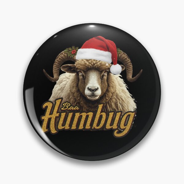 Artikelvorschau, Baa Humbug Weihnachtspullover | Lustiges schottisches Schaf-Weihnachtsgeschenk | Festliches Widder-Weihnachtsmützen-Design entworfen und verkauft von Loom on the Loch.