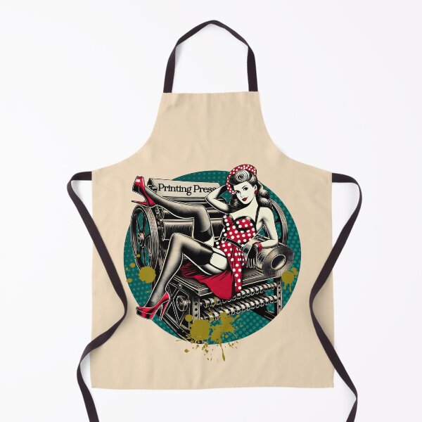 Item preview, Vintage Pinup Printing Press designed and sold by kaszczyszko.