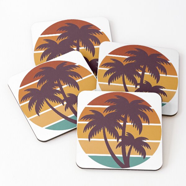 Item preview, Retro Palm Trees Sunset Circle Design designed and sold by ArtfulWeave.