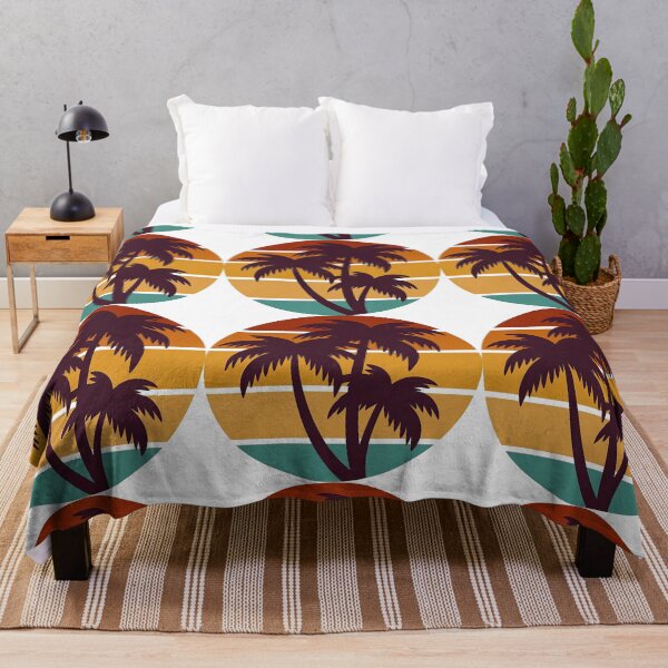 Item preview, Retro Palm Trees Sunset Circle Design designed and sold by ArtfulWeave.