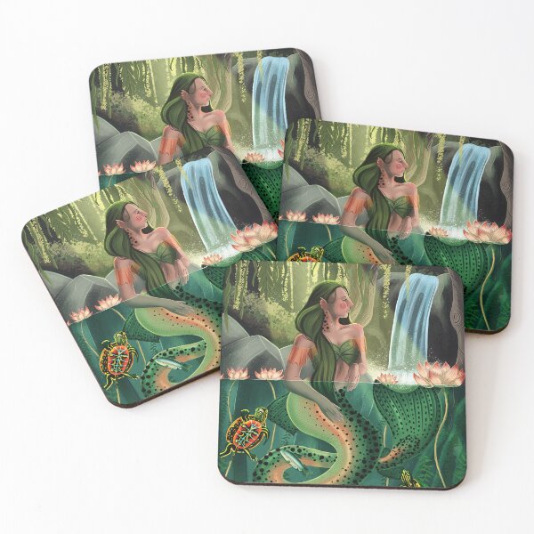 Item preview, Rainbow Trout Mermaid designed and sold by JeniqueLab.