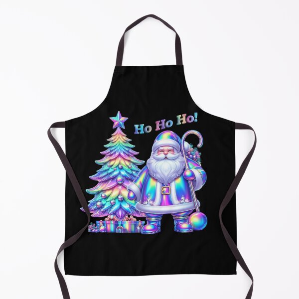 Item preview, Holographic Santa Claus Christmas Design – Psychedelic Holiday Art with Tree & Gifts designed and sold by lucidfrog.