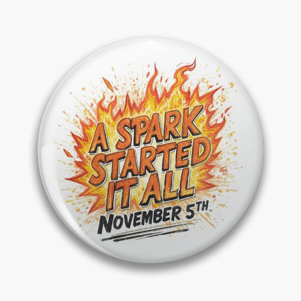 Item preview, A Spark Started It All | Bonfire Night Explosion Typography Art designed and sold by Sidra Official Art.