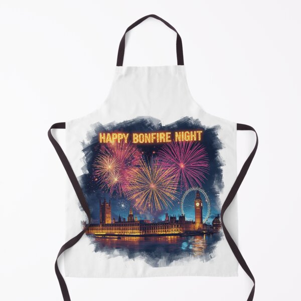 Item preview, Happy Bonfire Night | Fireworks Over London Art Print designed and sold by Sidra Official Art.