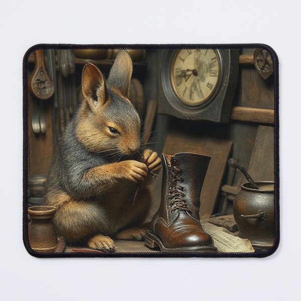 Item preview, Squirrel mending boots  designed and sold by Terry Collett.