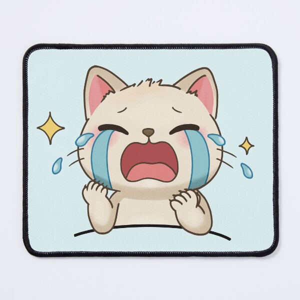 Item preview, Crying Star Cat - Blue Background designed and sold by AuraBerryArt.