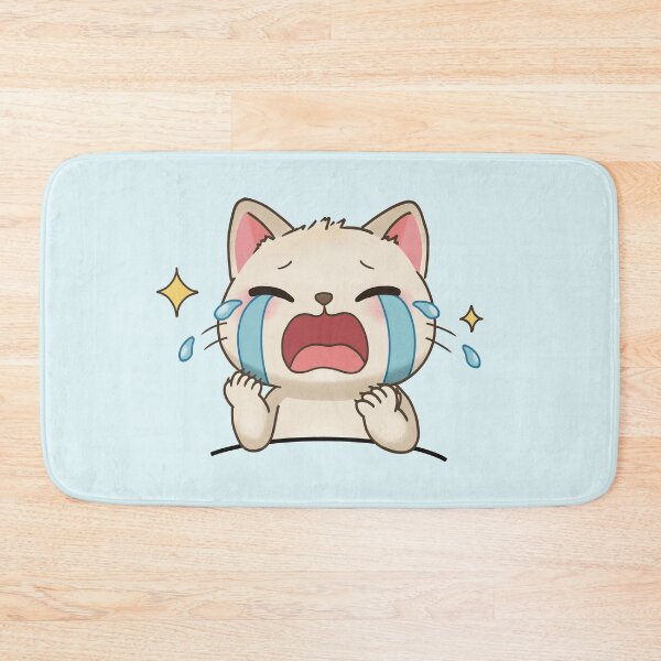 Item preview, Crying Star Cat - Blue Background designed and sold by AuraBerryArt.