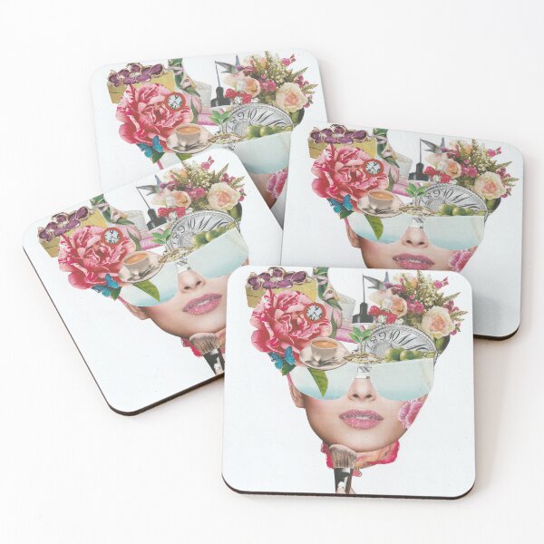 Item preview, Modern flower beautiful woman face collage designed and sold by Artsymirveras.