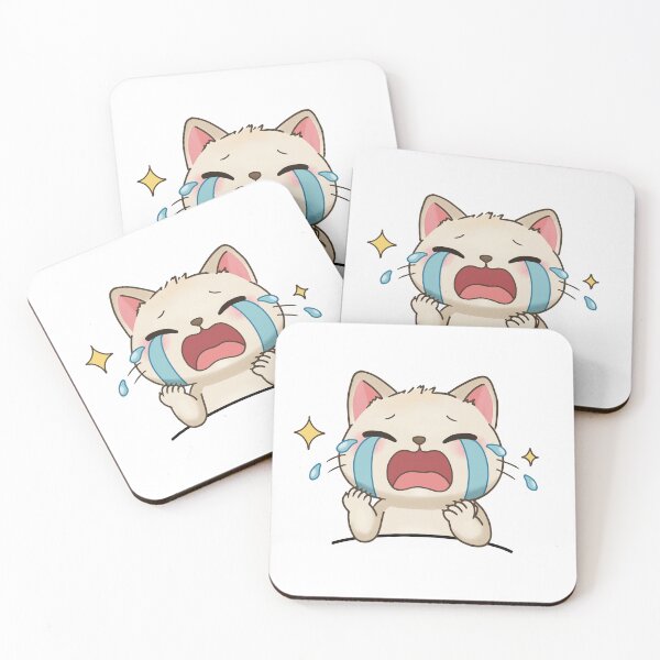 Item preview, Crying Star Cat - White Background designed and sold by AuraBerryArt.