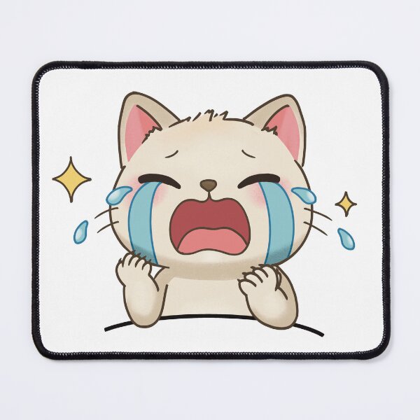 Item preview, Crying Star Cat - White Background designed and sold by AuraBerryArt.
