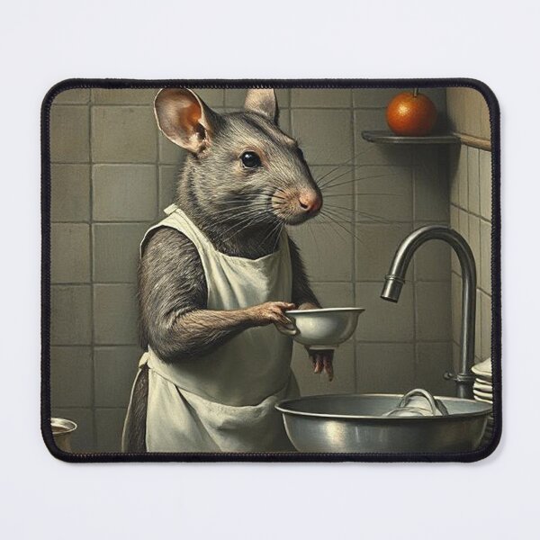 Item preview, Rat Washing up  designed and sold by Terry Collett.