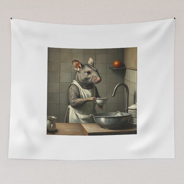 Item preview, Rat Washing up  designed and sold by Terry Collett.