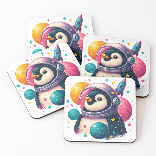 Item preview, Space Penguin Astronaut Illustration designed and sold by ArtfulWeave.