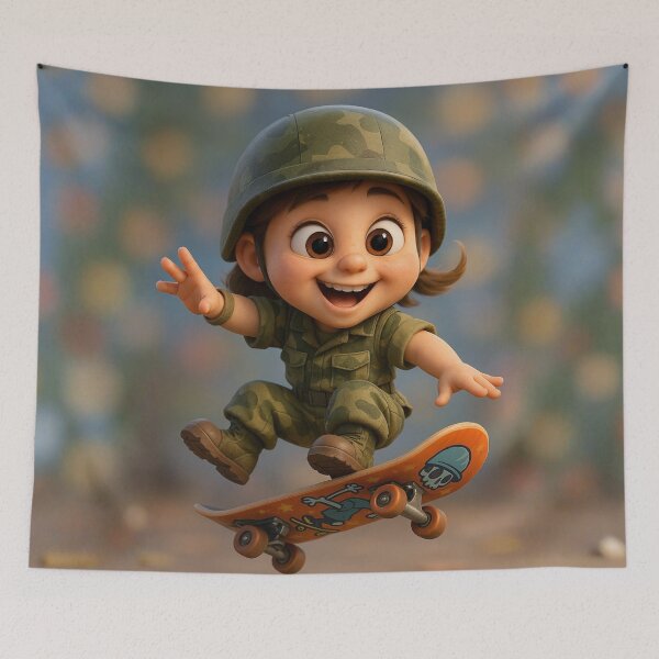 Item preview, Skater Army Girl designed and sold by Sillytoe.